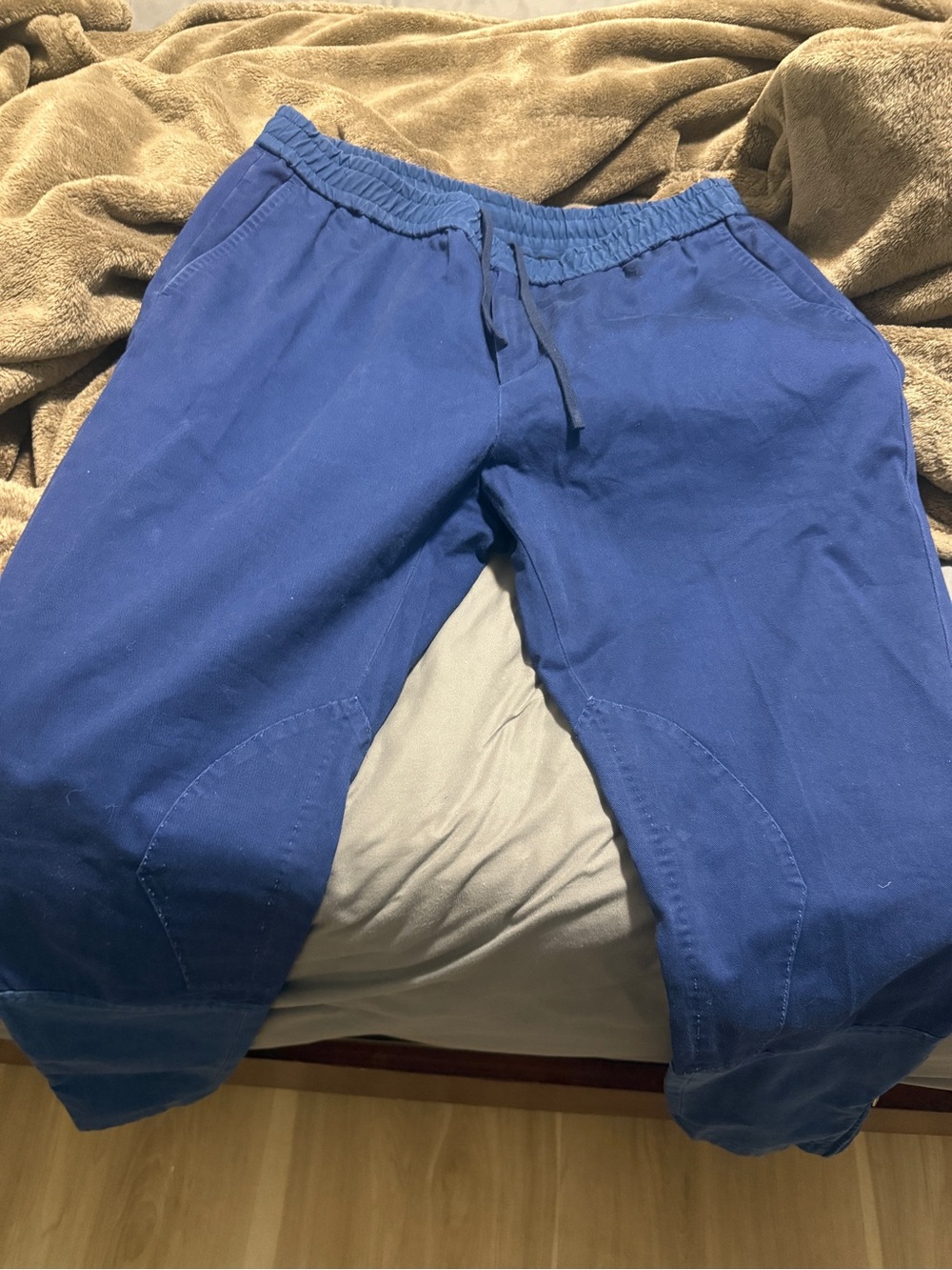 Gucci Men's Royal Blue Drawstring Joggers